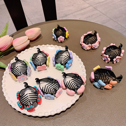 Baby cartoon fruit ponytail clip beautiful little girl cute ball head lazy artifact fixed hairpin hairpin