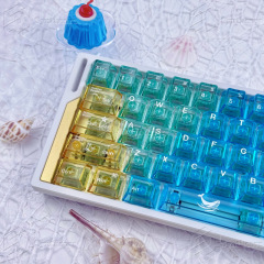 蔚蓝海岸PC键帽原厂UV打印PC客制化键帽五面热升华适配wooting