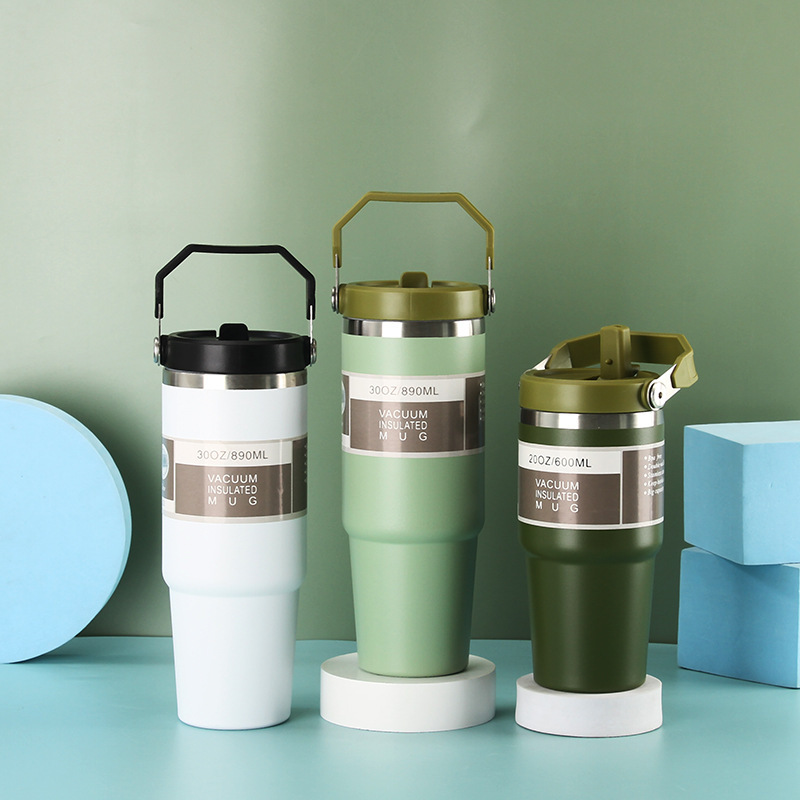 Vaso de aislamiento de gran capacidad para automóvil de vacío de doble capa de acero inoxidable 304 transfronterizo