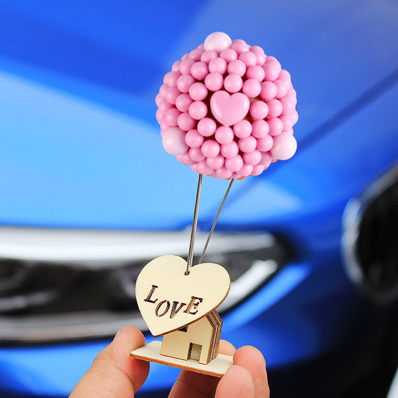 Flying House Travels Creative Flying House Globos hechos a mano adornos de coche de bricolaje lindo globo casa chica coche coche