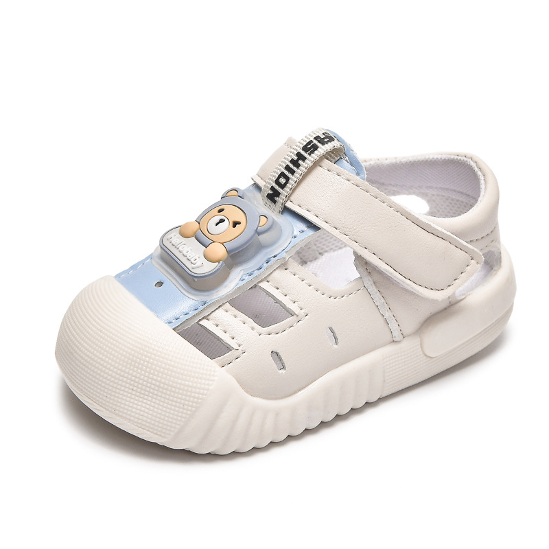 Zapatos infantiles para bebés verano nuevo flash sandalias de piel zapatos bebés transpirables dibujos animados lindos zapatos de sola suave para niños