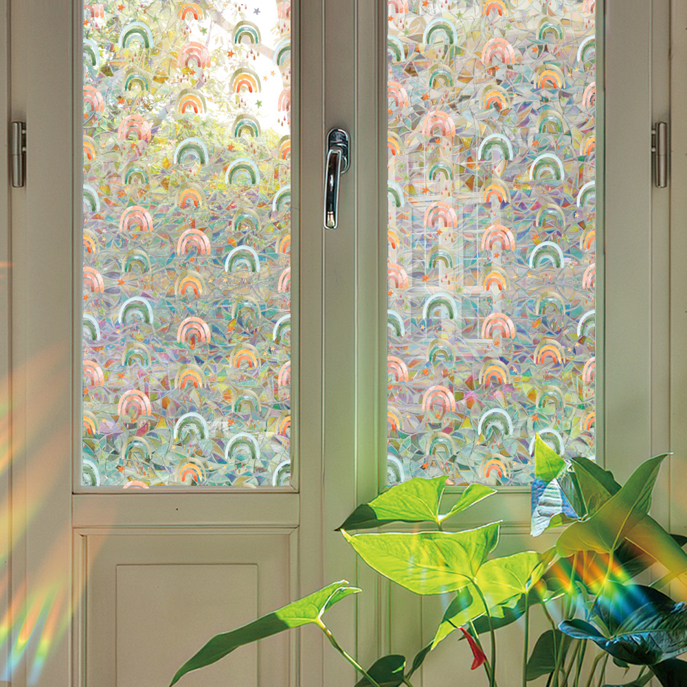 140g Weight Glass paster Home Textiles & Decor Type PVC Material Leaf Pattern Casual, Pastoral Style Casual Pastoral Leaf PVC Glass Paster Wall Art 112