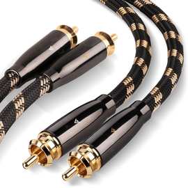 2RCA莲花音频线公对公调音台音箱功放CD播放机电视音响线