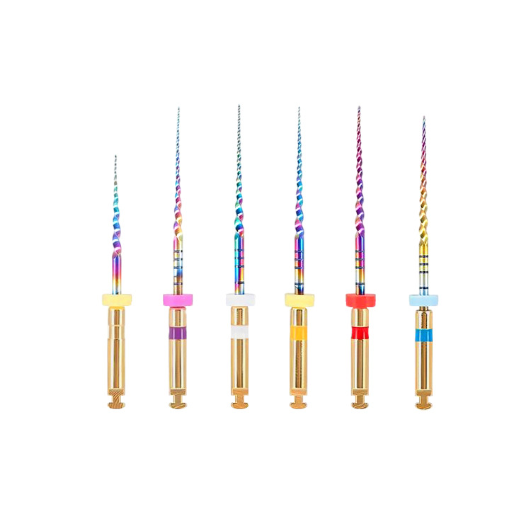 archivo de canal radicular dental arco iris máquina de nitinol gran cónico archivo de activación térmica aguja de expansión de apertura dragado archivo de consumo dental