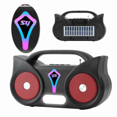 2024新型太陽光bluetoothオーディオライト屋外携帯懐中電灯付きラジオカードbluetoothスピーカー工場