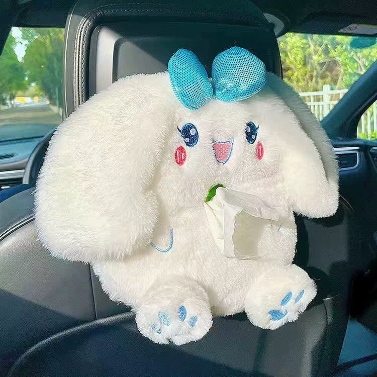 Держатель для салфеток Car Plush Tissue Box Holder, милый карточный висящий держатель салфеток, декоративные животные модели