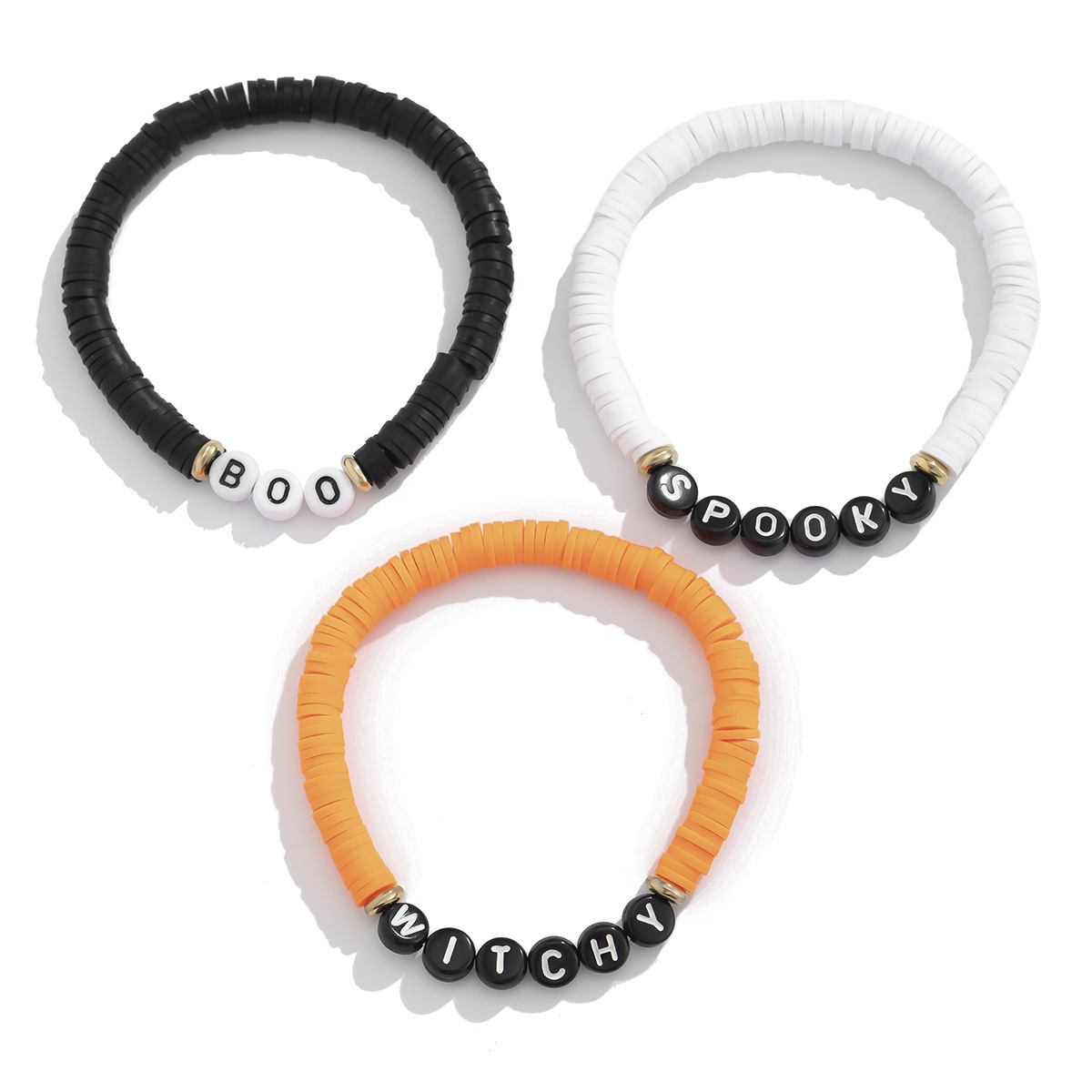 21g Weight Alloy Pendant Material Bracelets Classification CCB, Arylic, soft clay Chain Material 1 Set Quantity Festival Occasion CCB, Arylic, Alloy Material Halloween Festival Pumpkin, Bat, Ghost Pattern Women's Gender Beaded, Enamel Design Funny Style Funny Pumpkin Bat Ghost CCB Arylic Alloy Beaded Bracelets Wholesale 19
