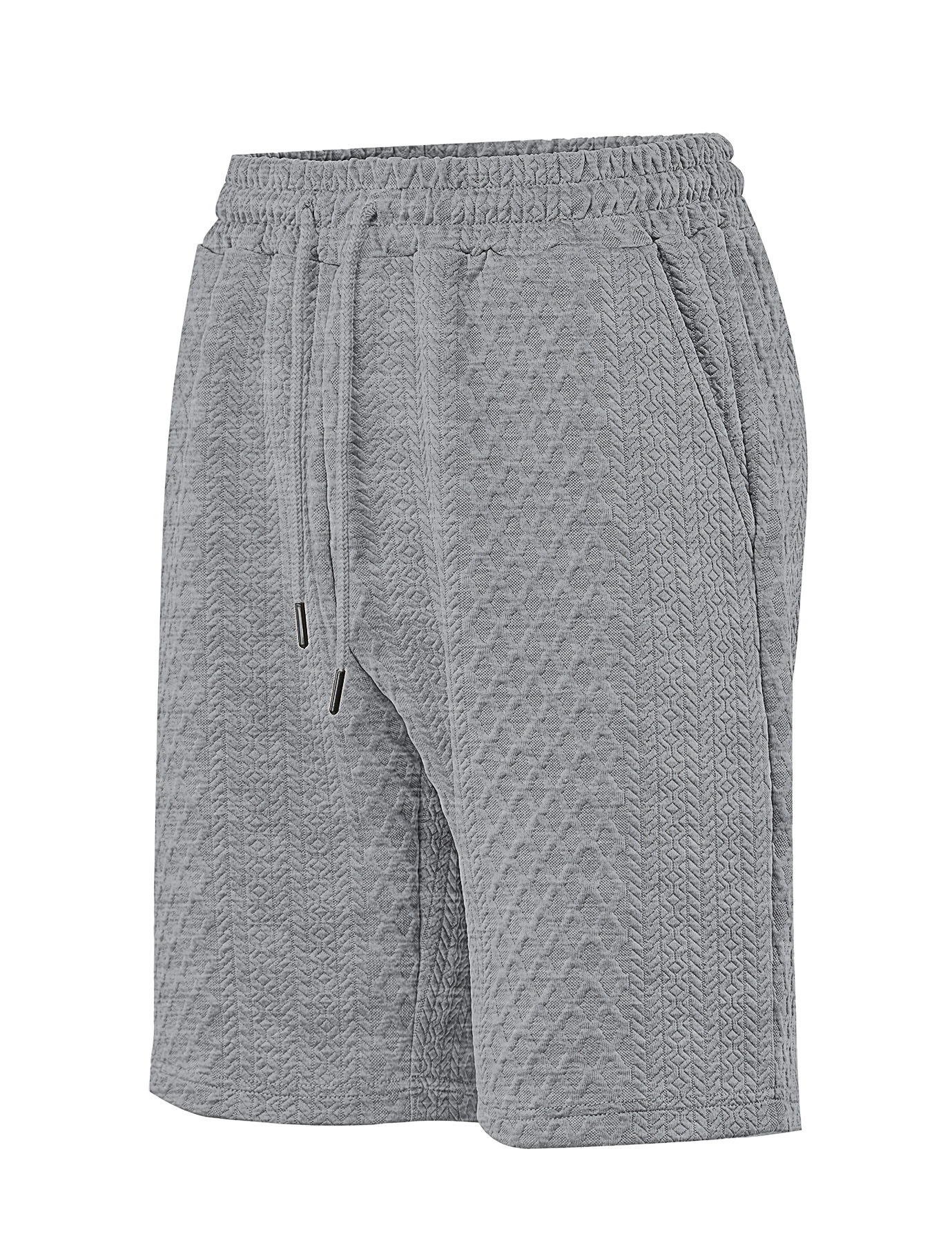 Pantalones cortos casuales de hombre de tela jacquard recta con cordón micro elástico suelto de verano TK de talla grande para hombre transfronterizo europeo y americano