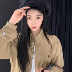 毒家版本现货高品质RL家新款刺绣拉链夹克外套OS宽松版型男女同款