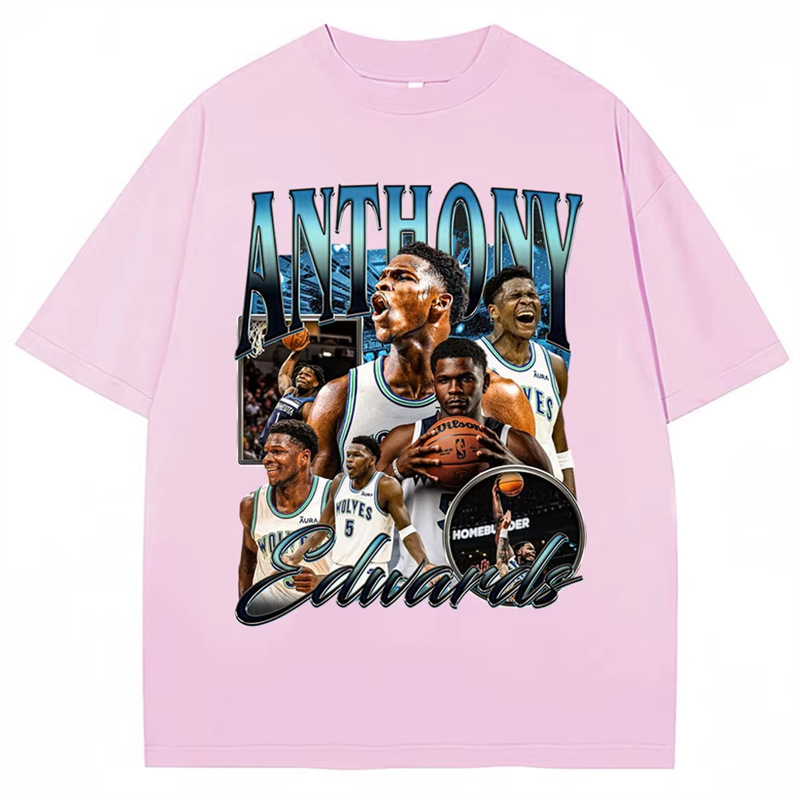 Other Anthony Edwards T-shirt Vintage Graphic Pink