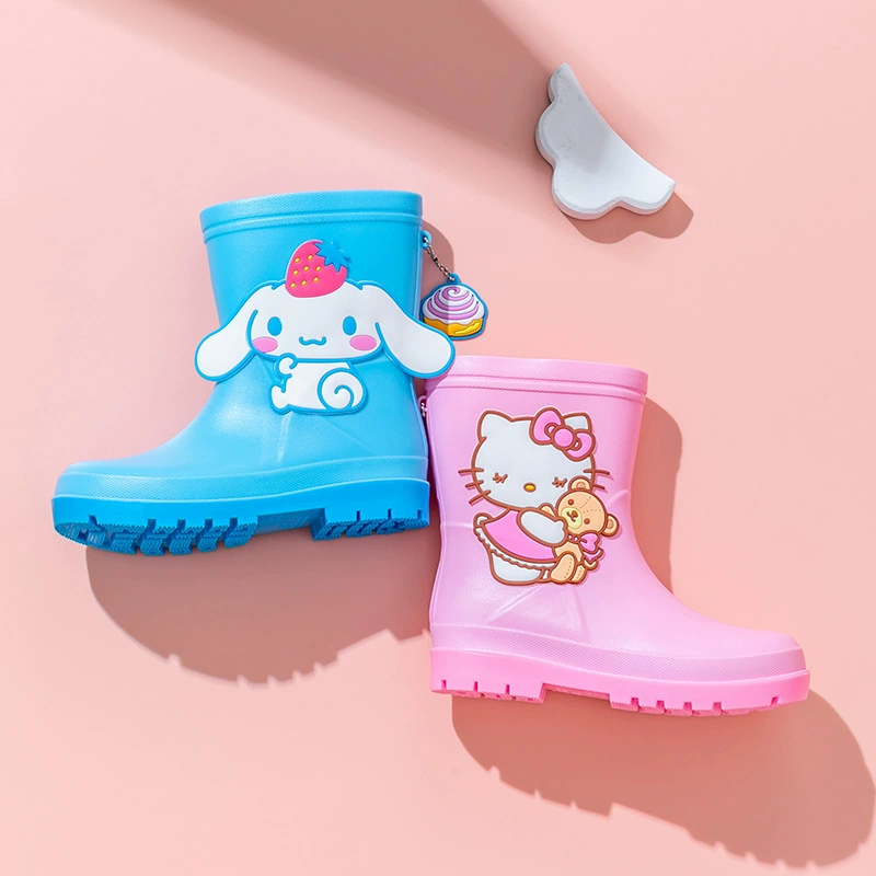 Санрио Hello kitty, детский дождевик, обувь, противоскользящие ботинки, для подростков