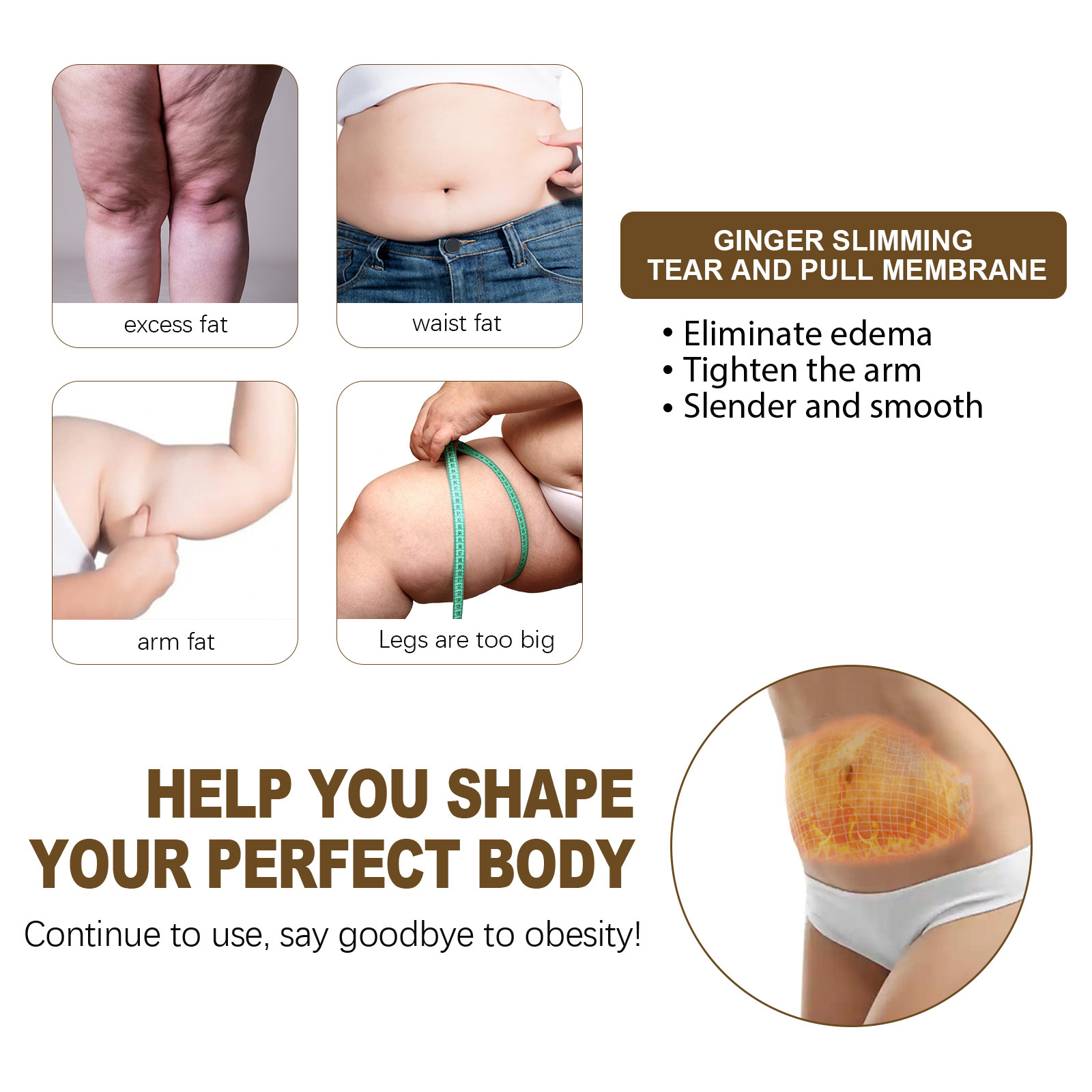 EELHOE testformáló gyömbéres maszk, testzsírégetés, melegítés nélkül, iszap-gyömbéres moxibustion, megfázás és láz ellen, zsírfeszesítés a combokon és a derékon_voghion.com