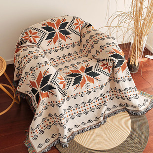 Cross-Border American Sofa Towel Cover Blanket Country Retro Pastoral Style Sofa Cover Chair Cover Cloth One Piece Sofa Cushion