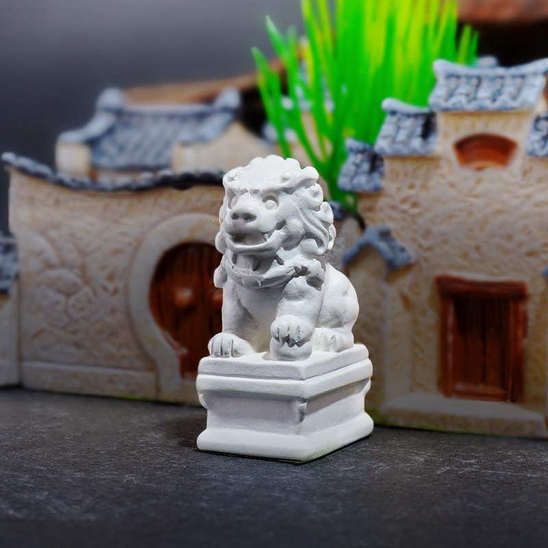 Paisaje de pecera estilo chino retro Jiangnan edificio antiguo casa pequeña decoración en stock