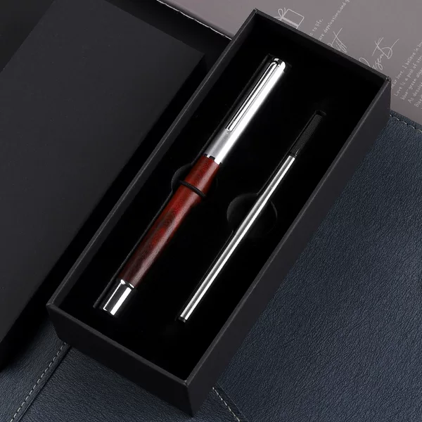 Metal Solid Wood Jewelry Pen Purple Sandalwood Gift Box suit Signature Pen Business Graduation Gift Engraving Ballpoint Pen