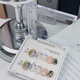 ins风短甲个性晕染美甲成品手工穿戴甲防水可拆卸假指甲ins同款