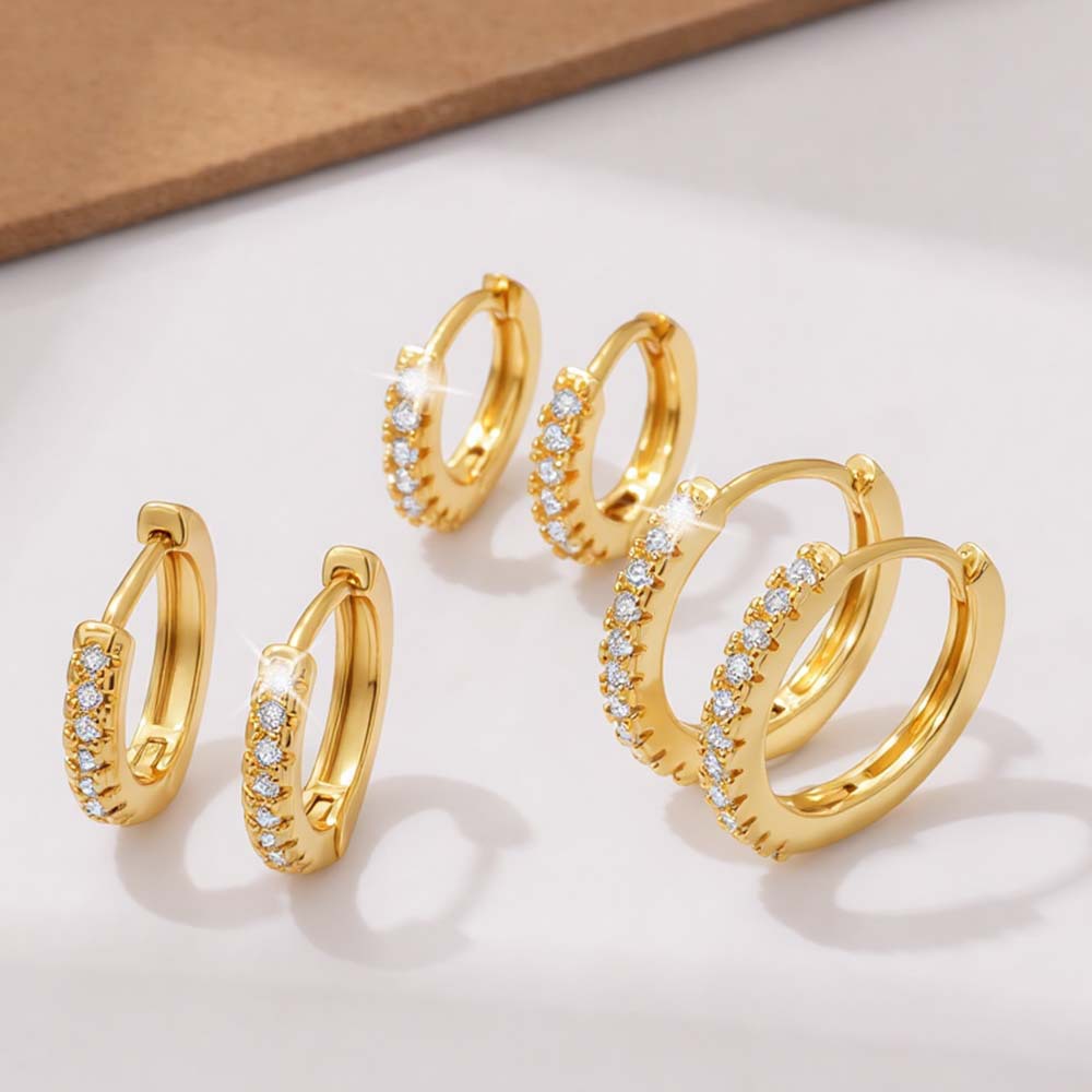 Small sophisticated copper design universal hoop earrings with…
