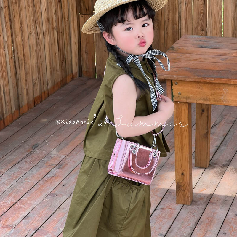 Jardín de infantes nuevo bolso de mochila de estilo esmaltado, bolso cuadrado para niños y niñas, bolso de color sólido para niños
