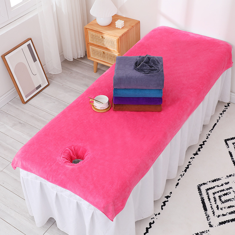 Beauty Salon Special Bed Towel, Beauty Bed Lying Hole Towel, Massage Massage Bed Cover, Soft Thickened Bath Towel Manufacturer Wholesale