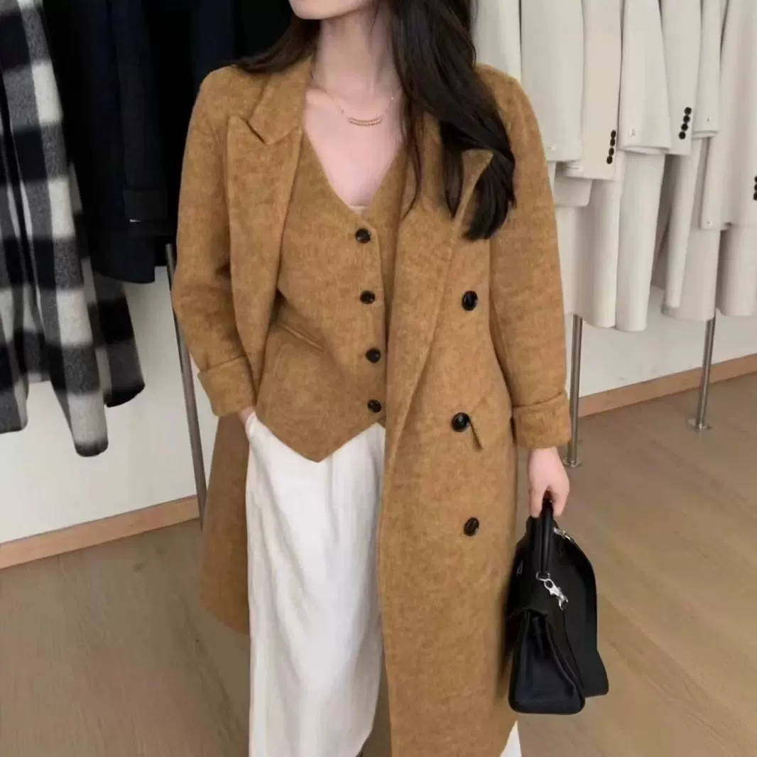 特价销售韩版双面羊毛大衣女工厂直发