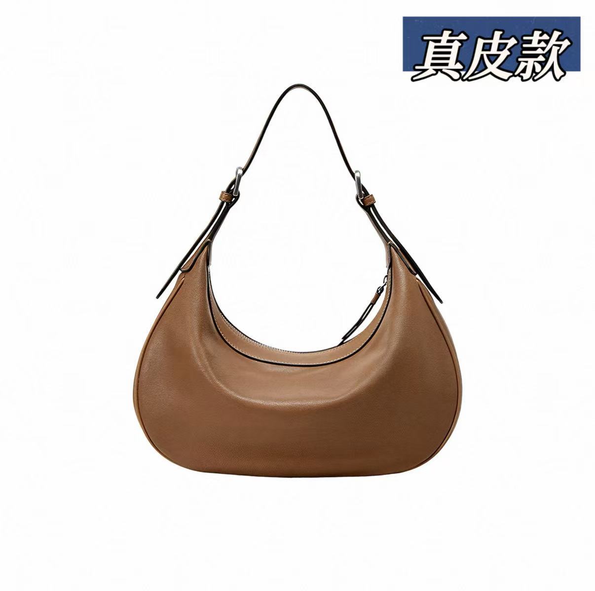 [New Year Gift] Qiu-Zhen Vegetable-Tanned Sheepskin Crescent Hobo Bag Versatile Commuter Crossbody Shoulder Bag For Women - Thumbnail 6