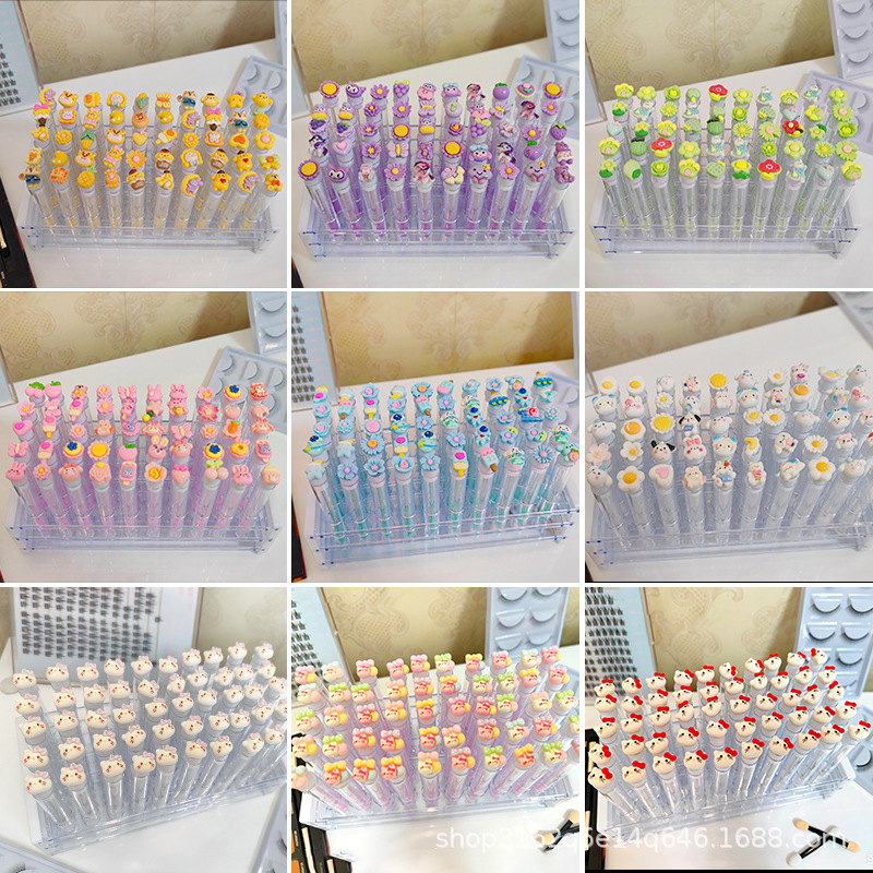 Cartoon individual tube-packed eyelash brushes, portable disposable eyelash brushes, foreign trade model, eyelash brushes in stock