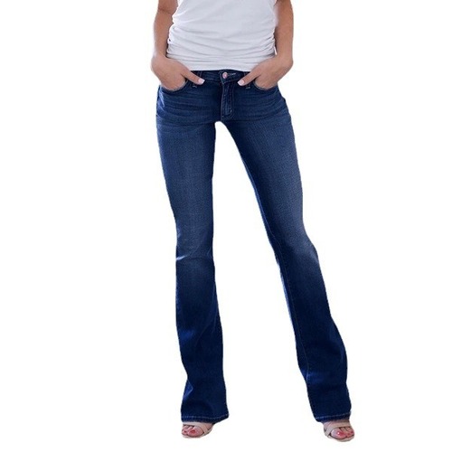 High-end speaker denim color fabric loose-fitting Amazon Wish AliExpress eBay hot-selling jeans for women