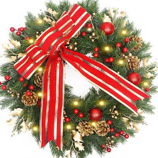 Cross-Border Amazon Christmas Bow Red Christmas Ball Wedding Photography Hotel Decoration Home Decoration Decorative Garland