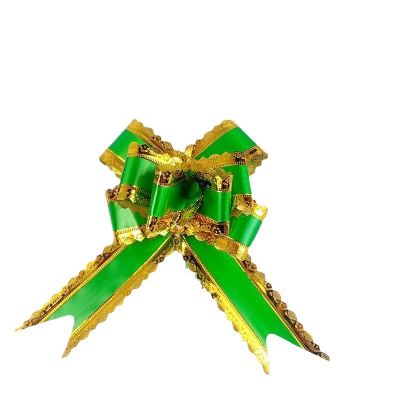 Transfronterizo grande 50 arco de encaje bronceado flor tirada a mano Flor de regalo de Navidad embalaje de flores cinta de la boda