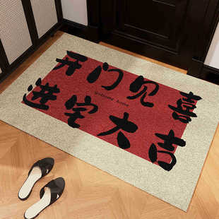 Floor Mat Entrance Door Dirty Resistant Household Entrance Door Silk Ring Foot Mat Entrance Door Clip PVC Non-slip Red Carpet