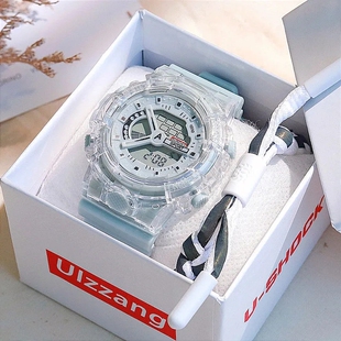 Show white haze blue watch men and women ins wind high color value junior high school students waterproof sports unicorn electronic watch