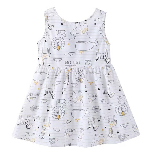 Foreign trade 2024 spring and summer new style girls' sleeveless cherry print dress children's Korean style princess dress