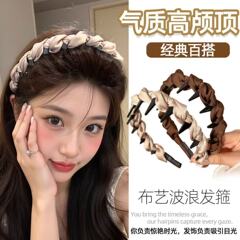 高颅顶发箍女款高级感洋气时尚头箍2025新款防滑带齿压发发卡头饰