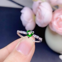 ��Ȼ͸��ʯ��ָ��s925�����ɫ����ʯ�ߴ�5mm��Ȼ֧�ּ��羳��