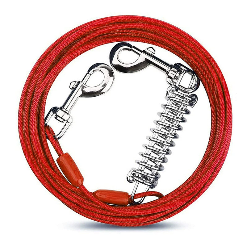 В наличии УТОЛЩЕННЫЙ поводок с защитой от укусов с пружинным взрывозащищенным поводком для собак Amazon товары для домашних животных на открытом воздухе