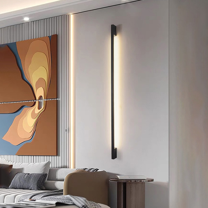 Iluminación de pared fondo cabecera iluminación de cabecera atmósfera sala de estar largo pasillo nórdico simple moderno corredor de fondo pared hotel
