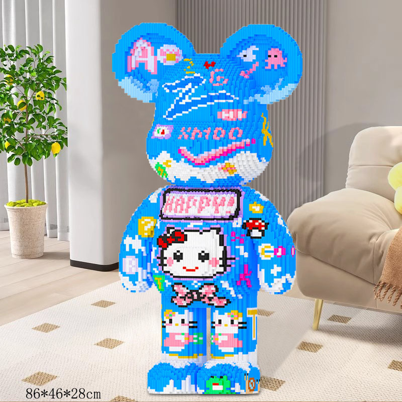 Nuevo oso de bloques de construcción de gran tamaño de 50cm compatible con bloques de construcción de Lego juguete de pellets ensamblado niño regalo de cumpleaños para niña