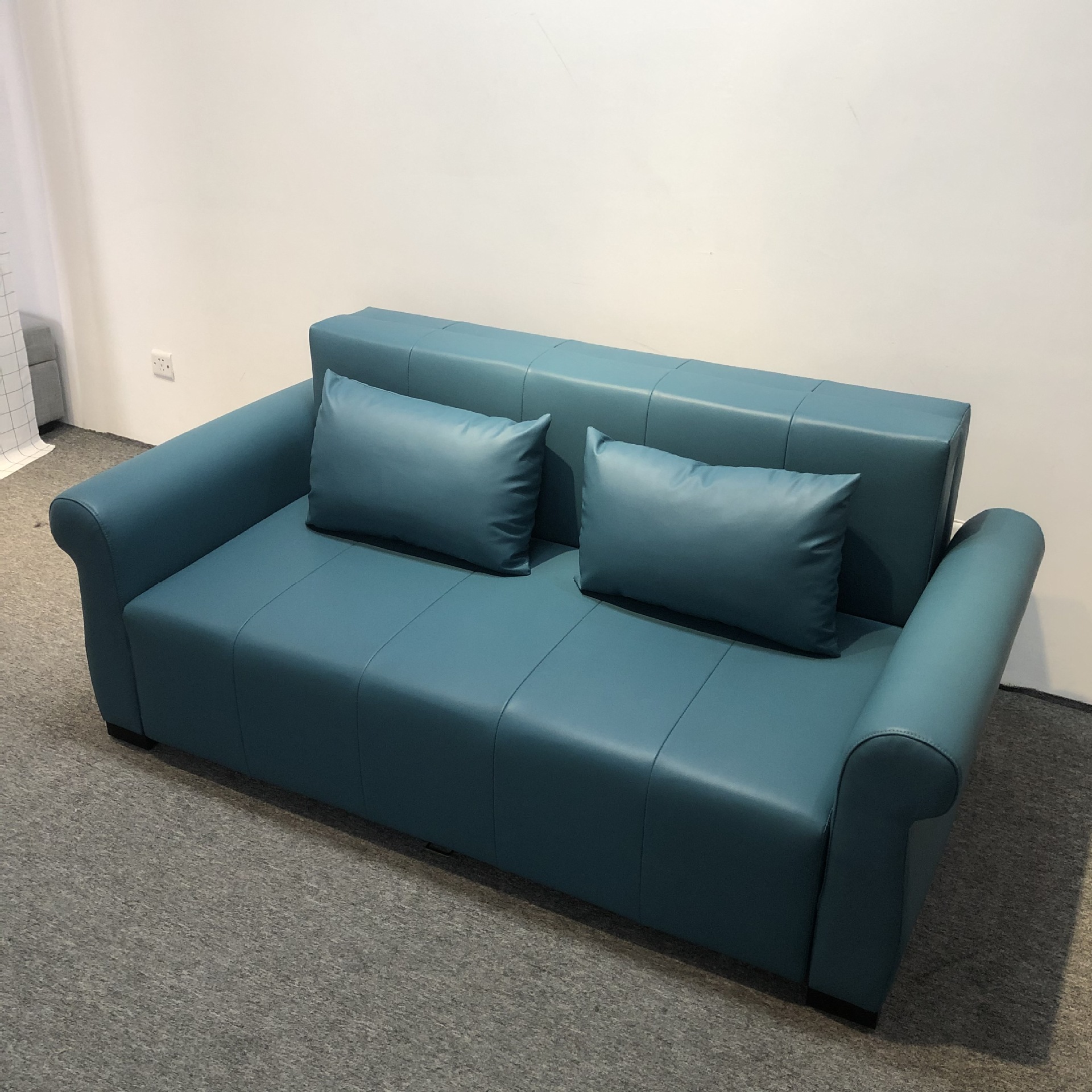Sofá cama plegable de doble propósito sala de estar pequeña casa función sofá cama de cuero puede almacenar 1.3m 1.5m sofá doble