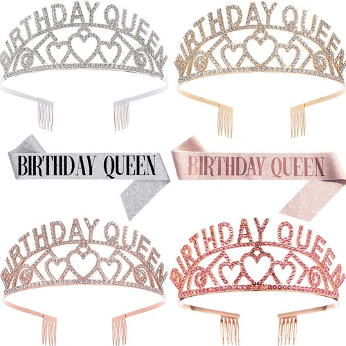 European and American hot selling BIRTHDAY QUEEN love queen birthday tiara crown hair accessories party holiday tiara