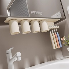 トイレ用マグネットうがい用コップ歯ブラシホルダー