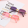 Square fashionable trend sunglasses, European style