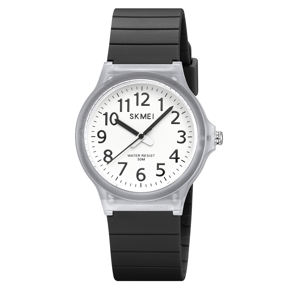 Momento Meins viento reloj de estudiantes color gelatina 50 metros reloj impermeable silencioso reloj de examen para hombres y mujeres reloj