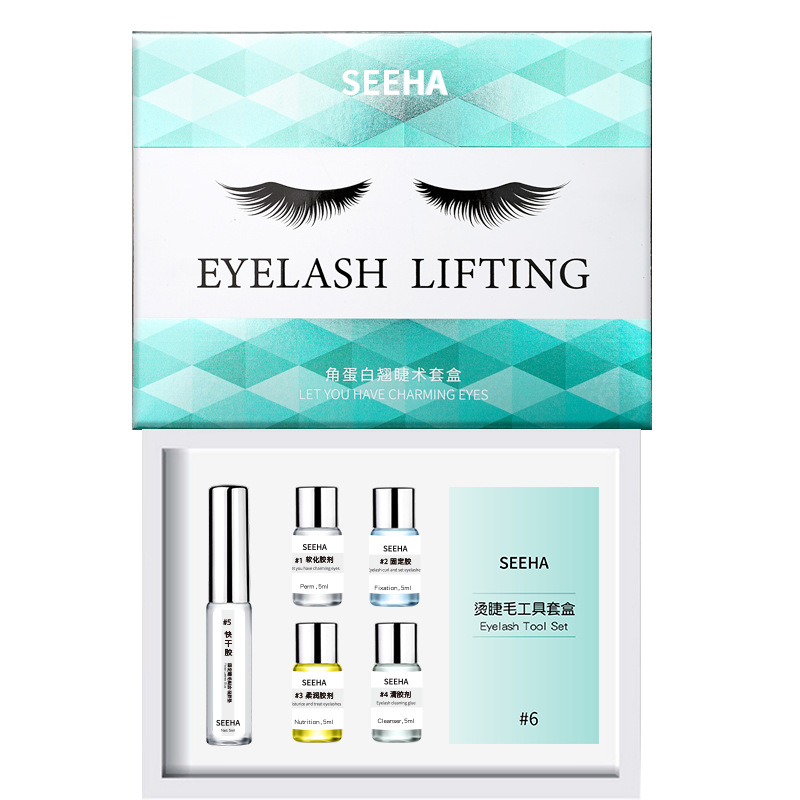 Kit de alisado de pestañas SEEHA, técnica de queratina, fijación duradera, kit de permanente en frío Barbie, tecnología de permanente en frío
