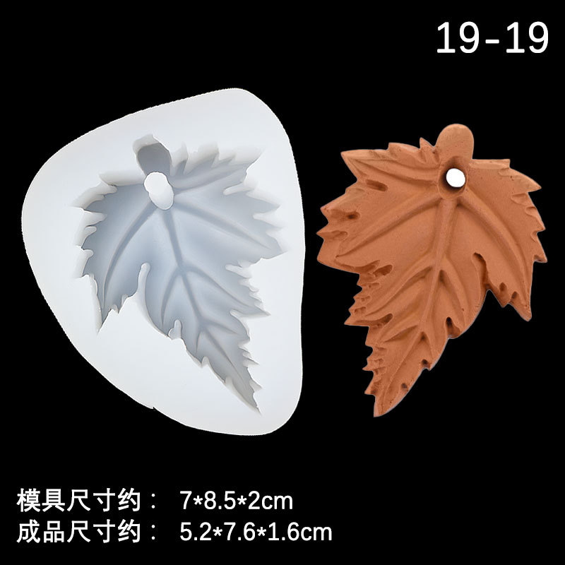 Molde de Silicona para Colgantes de Resina con Forma de Hoja de Arce, Decorativo, para Auto y Aromaterapia