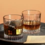 日式条纹复古古典烈酒杯