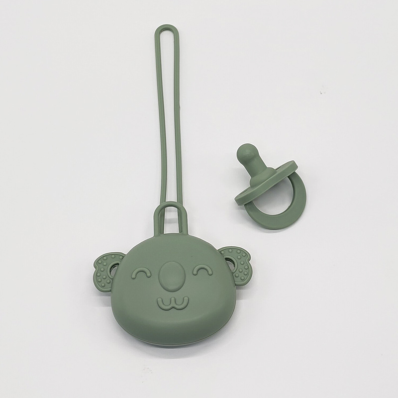 Chupete bolsa de almacenamiento bebé chupete de silicona de calidad alimentaria bebé dibujos animados mordedura música chupete bolsa