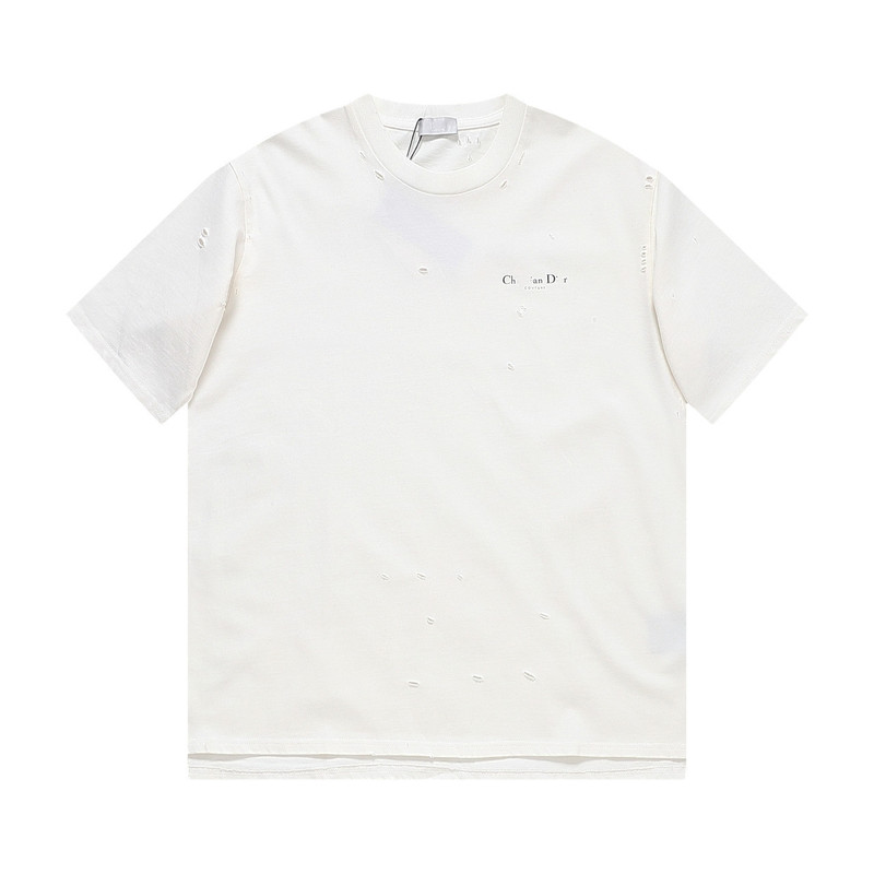 南油高品原標DI家紅書網紅金破穴は古い破壊プリント男女ゆるい半袖tシャツを作った|undefined
