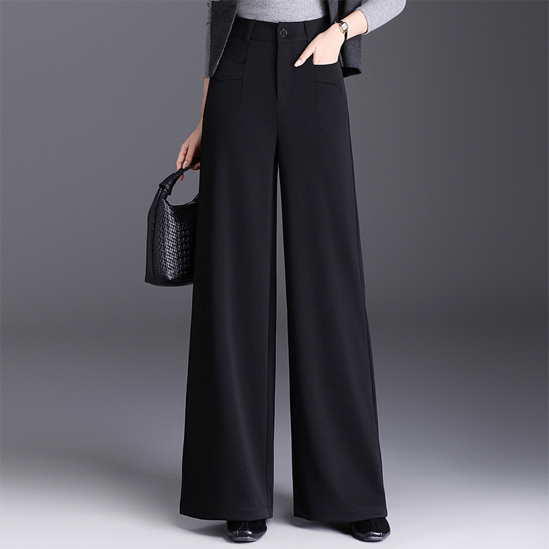 Draped Suit Wide-Leg Pants for Women 2025 Autumn and Winter New High-Waisted Loose Straight Casual Pants for Fat mm Large Size Pants