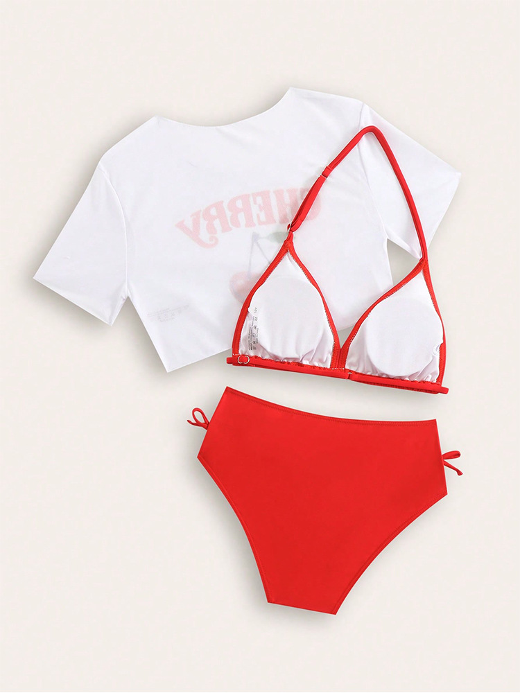Mädchen Bikini Set Mit Cartoon Motiv Zweiteiliger Badeanzug_voghion.com