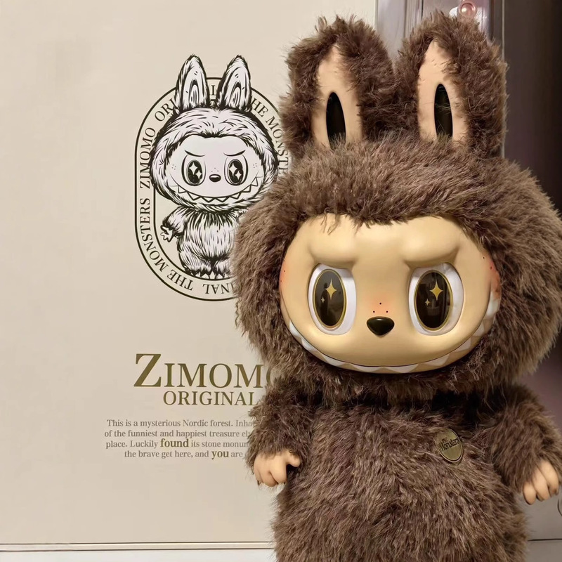 拉布布ZIMOMO大首领LABUBU大天使搪胶毛绒公仔58CM大娃|undefined